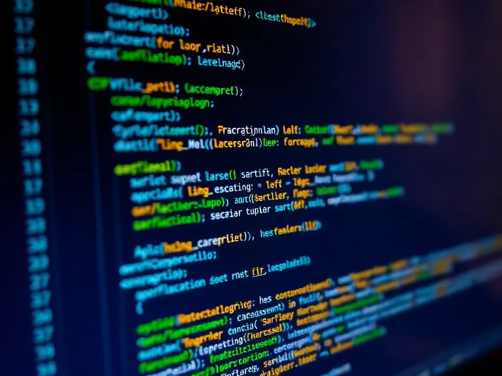 Close up of a computer screen showing clean Bash script code