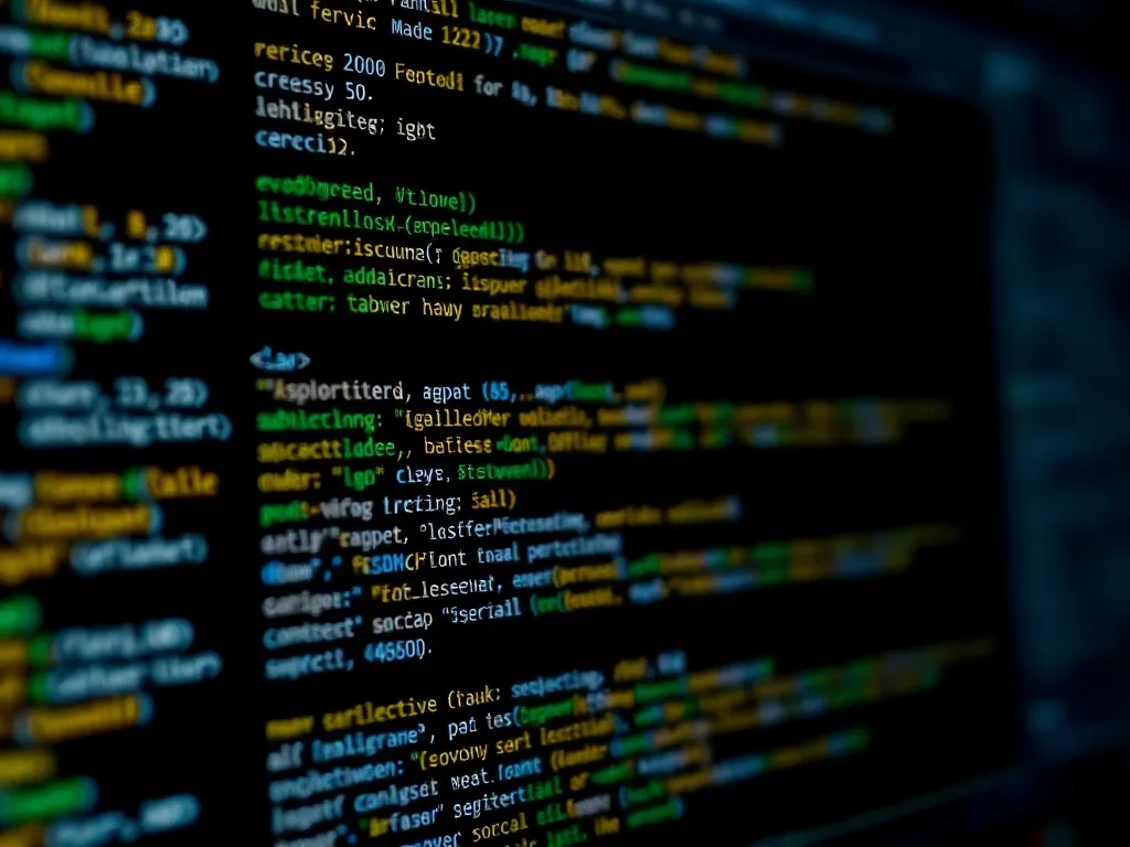 Close up of a computer screen showing linux terminal code, s