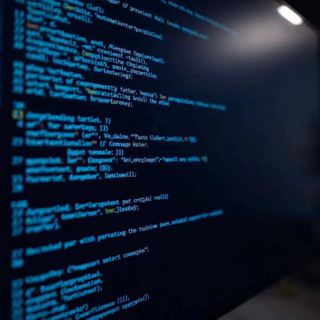 Close-up of clean python code on a dark monitor screen with