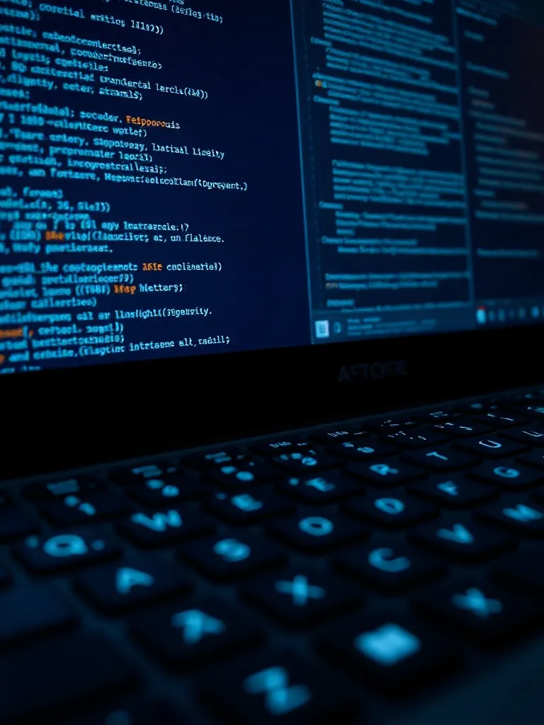 Close up of a keyboard and a screen with secure programming