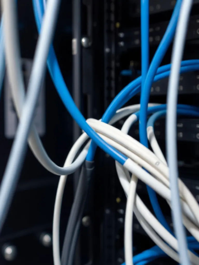 Professional server maintenance, technician hands working on