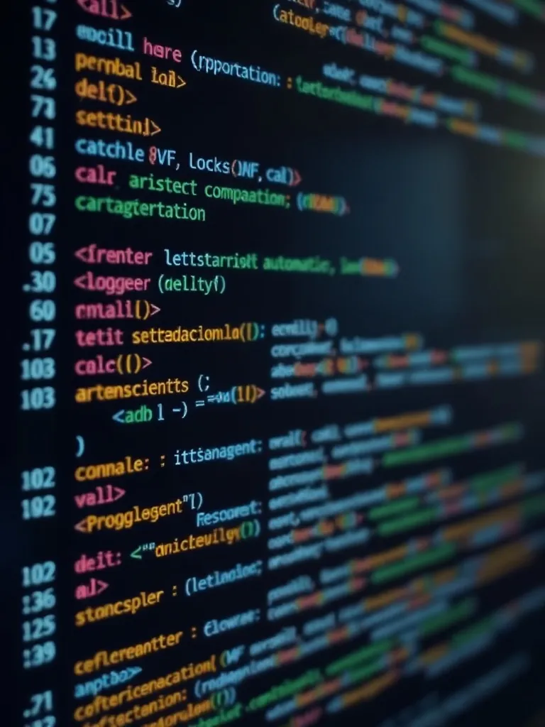Close-up of clean source code on a screen, highlighting hier